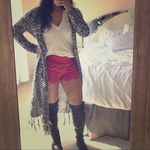 Black and white marbeled long cardigan, never worn